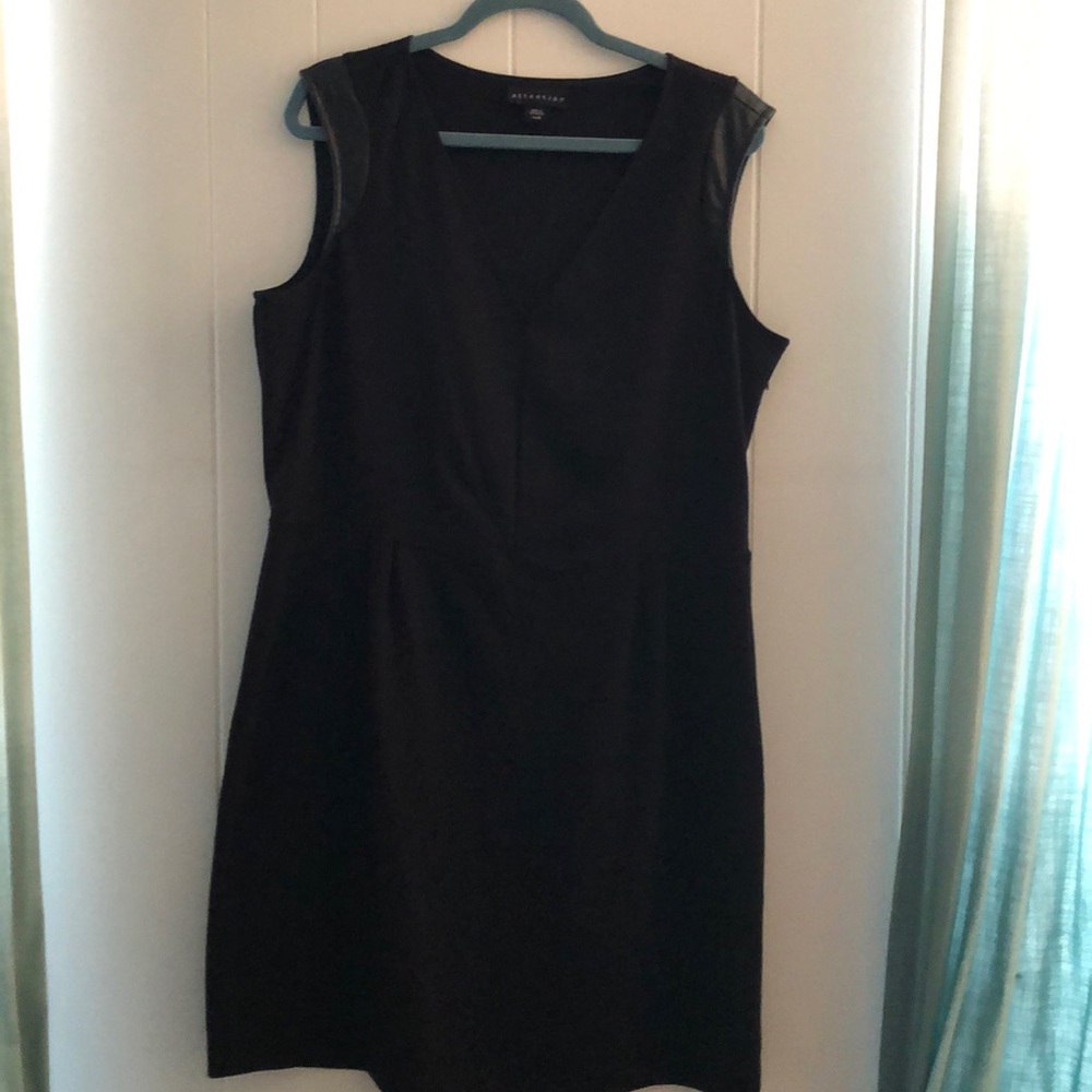 Black V-neck dress
